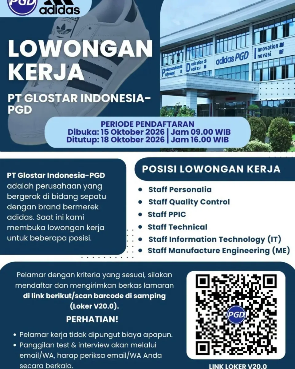 Staff Personalia / Staff Quality Control / Staff PPIC / Staff Technical / Staff Information Technology (IT) / Staff Manufacture Engineering (ME)